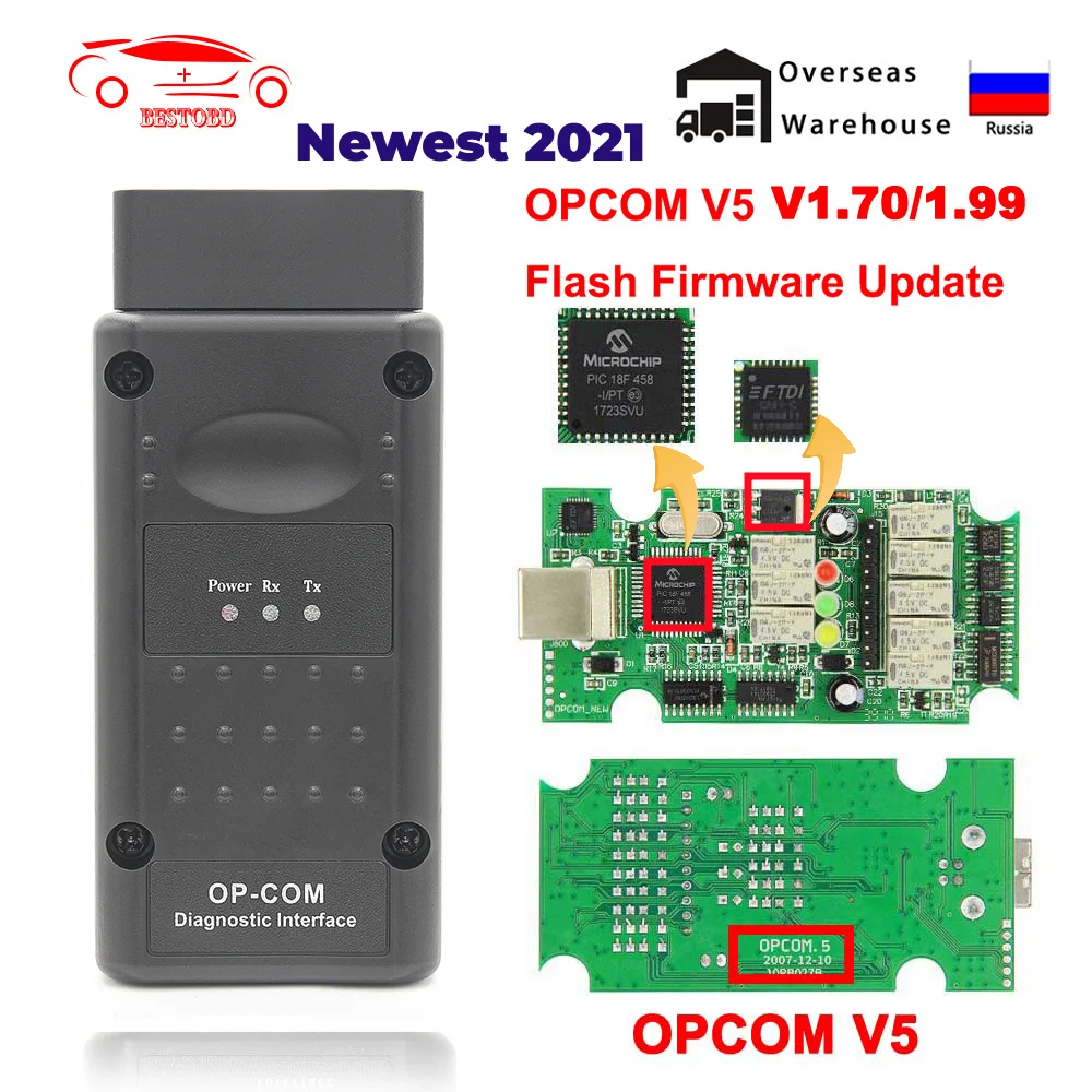 2021 OPCOM V5, Opel OP COM 1.70 ÷ ߿ Ʈ, ڵ  ̺, Opel OP-COM PIC18F458 CAN BUS OBD2 ڵ 